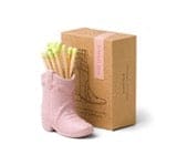 Nashville Ceramic Cowboy Boot Match Holder Pink with Matches (25 Pcs)