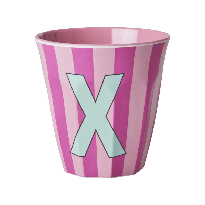 Mittelgroße Becher - Pink - X - Stripes | Boutique Ballooons