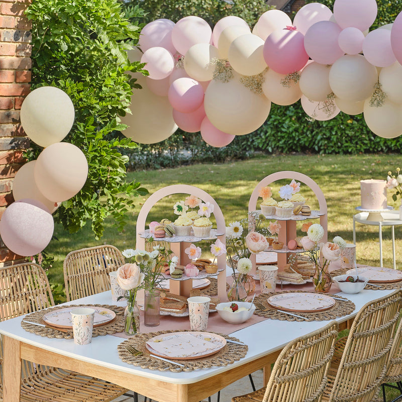 Rosa Blumenservietten | Boutique Ballooons