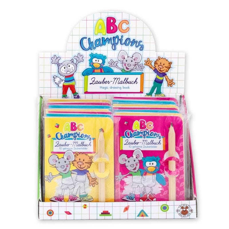 ABC CHAMPIONS ZAUBER-MALBUCH MIT BLEISTIFT | Boutique Ballooons