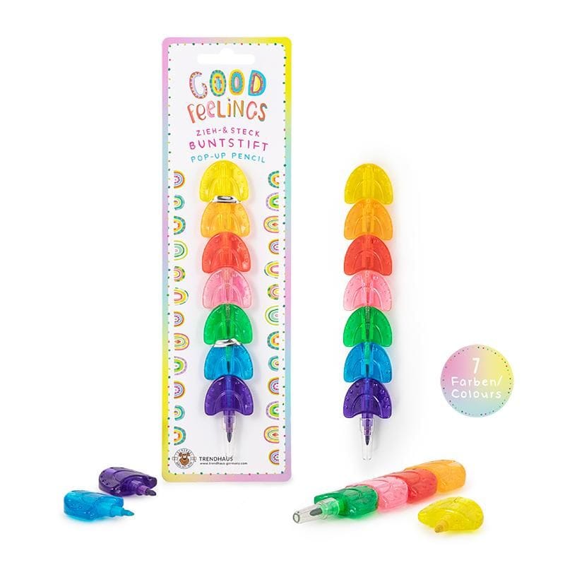 GOOD FEELINGS REGENBOGEN ZIEH- & STECK BUNTSTIFT 7-TEILIG | Boutique Ballooons