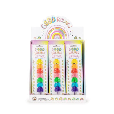 GOOD FEELINGS REGENBOGEN ZIEH- & STECK BUNTSTIFT 7-TEILIG | Boutique Ballooons