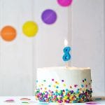 BIRTHDAY FUN ZAHLENKERZEN GLITTER MINI 8 | Boutique Ballooons