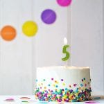 BIRTHDAY FUN ZAHLENKERZEN GLITTER MINI 5 | Boutique Ballooons