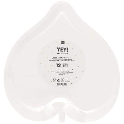 YEY! Let's Party Pappteller Blatt 24,3x26,5cm 12 Stück | Boutique Ballooons