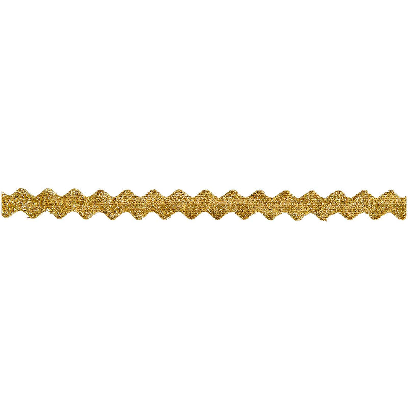 Glitzerband, Wellig Gold, 11mm x 3m