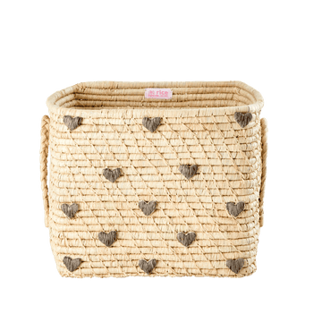 Square Raffia Basket - Natural