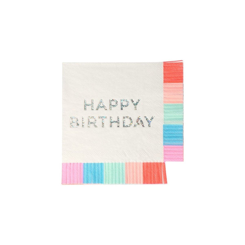 Birthday Fringe Small Napkins (x 16)