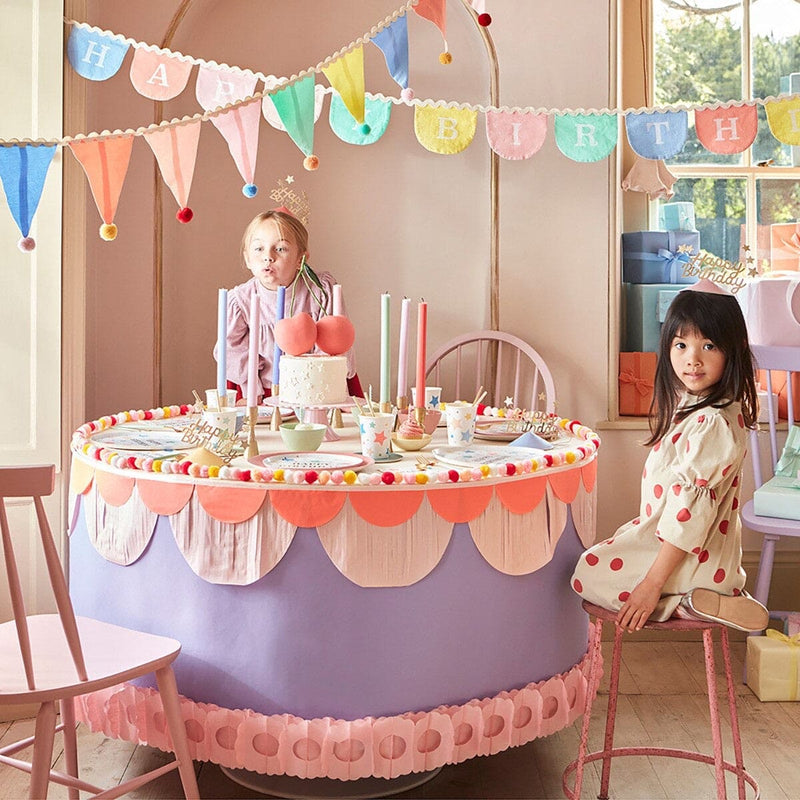 Pastel Pompom Flag Garland