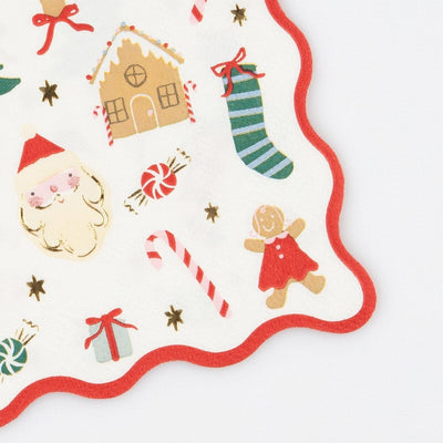 Jolly Christmas Small Napkins (x 16)