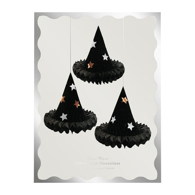 Honeycomb Witch Hat Decorations (x 3)