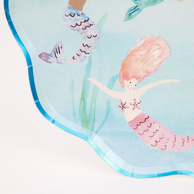 Mermaids Swimming Plates (x 8)