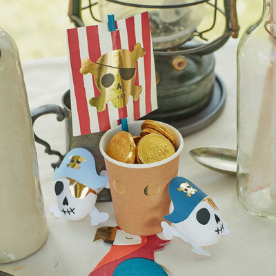 Pirate Cup & Straws Set (x 8)