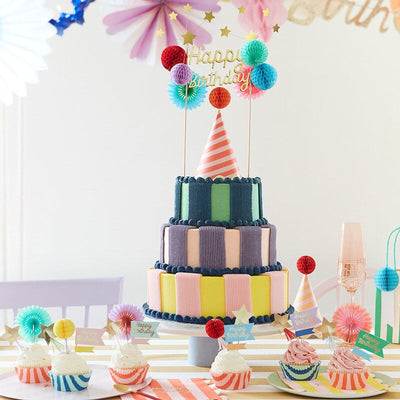 Stripe Party Cupcake Kit (x 24 toppers)