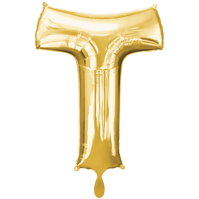 Buchstabe T XXL - Gold | Boutique Ballooons