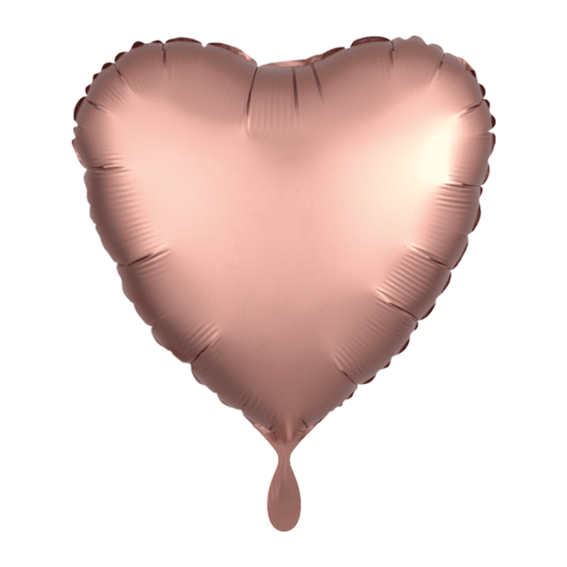 Herzballon - Silk Lustre - Rosegold | Boutique Ballooons