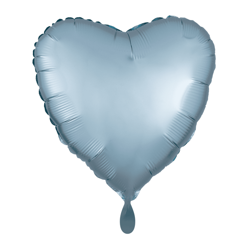 Herzballon - Silk Lustre - Pastell Blau | Boutique Ballooons