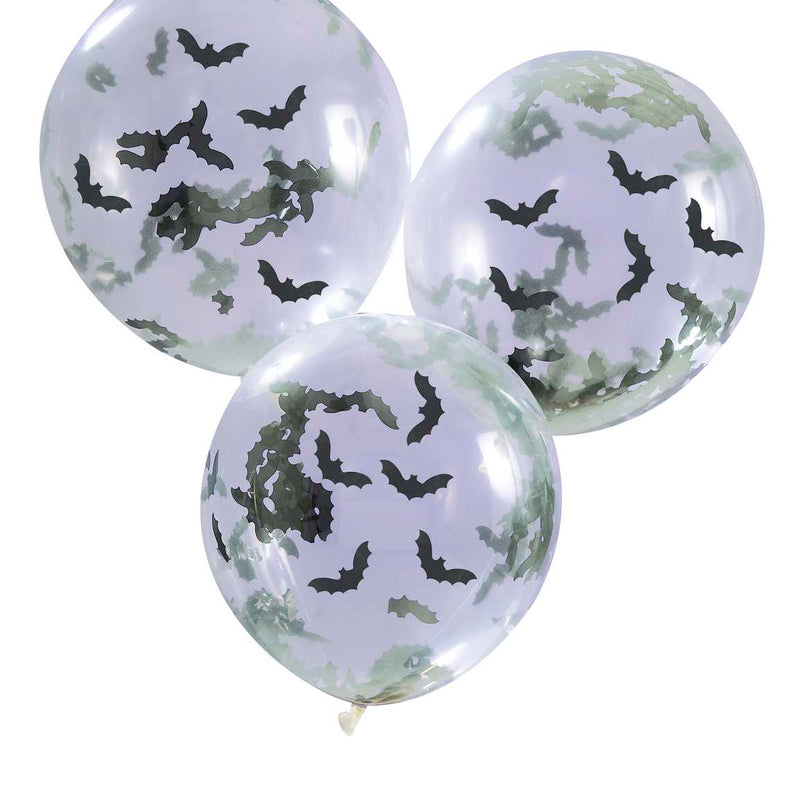 Halloween Bat Confetti Balloons