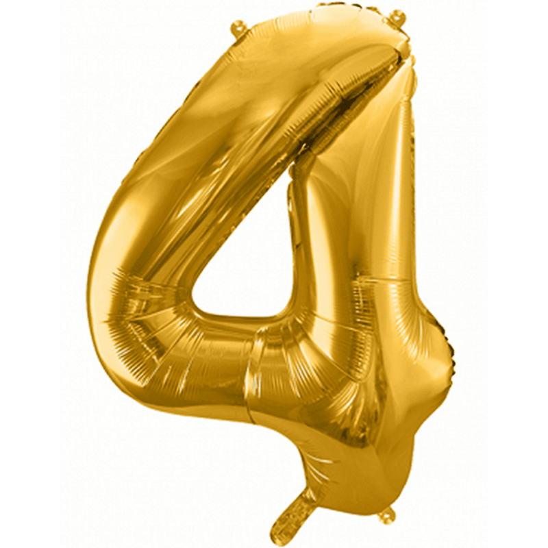 Zahlenballon 4 XXL  - Gold | Boutique Ballooons