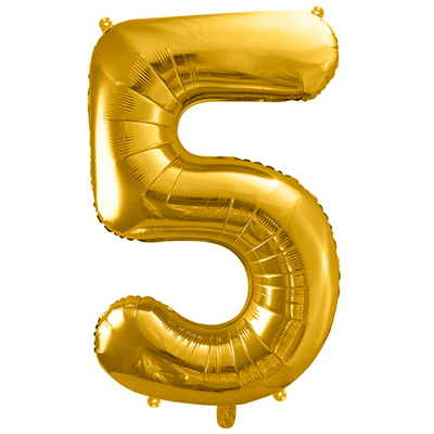 Zahlenballon 5 XXL  - Gold | Boutique Ballooons