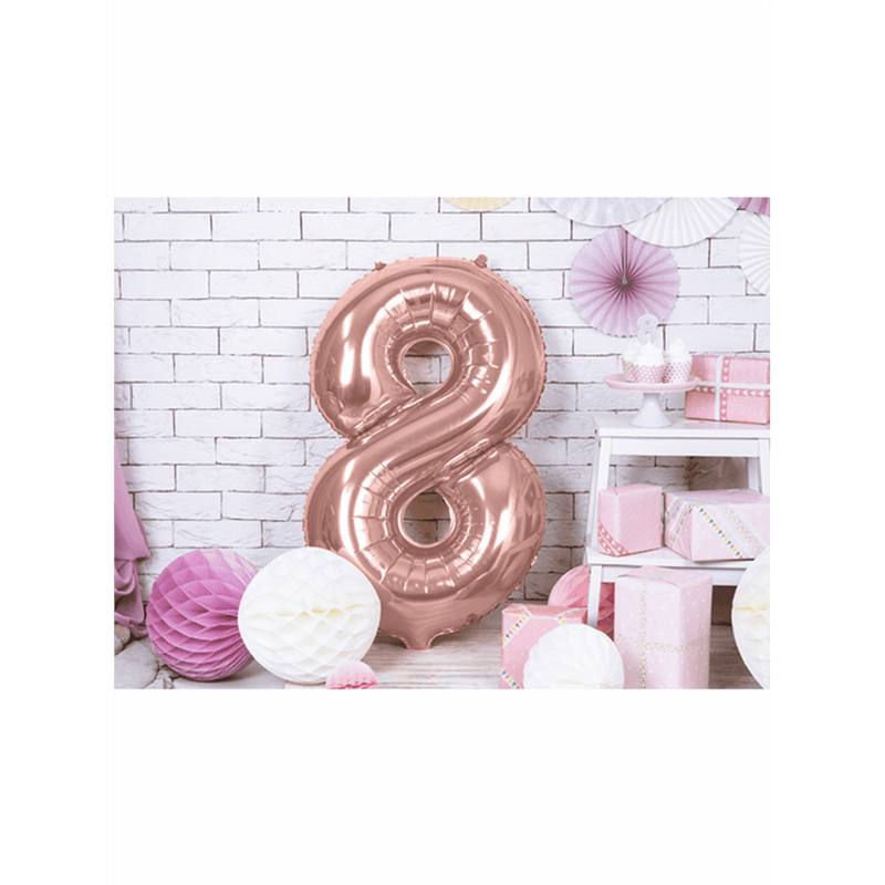 Zahlenballon 8 XXL  - Roségold | Boutique Ballooons