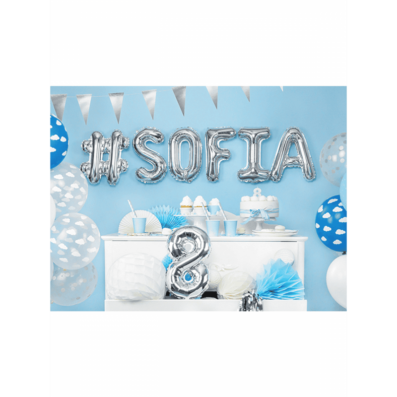 Buchstabenballon E XS - Silber | Boutique Ballooons