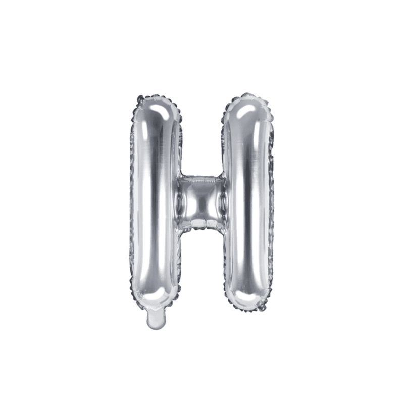 Buchstabenballon H XS - Silber | Boutique Ballooons