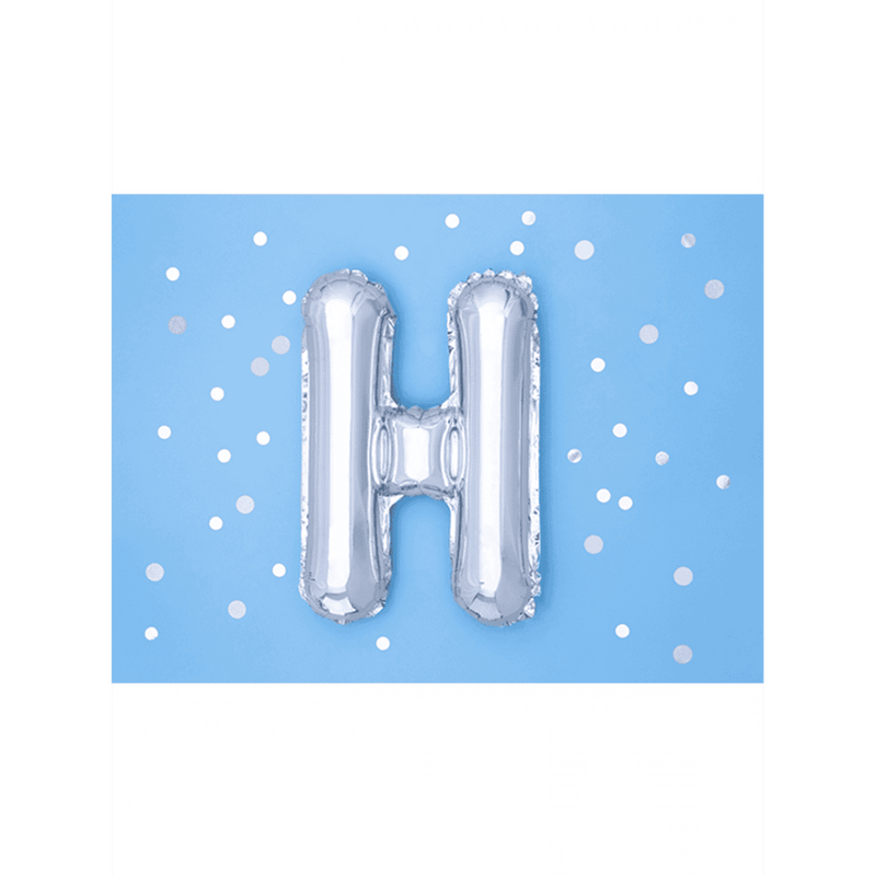 Buchstabenballon H XS - Silber | Boutique Ballooons