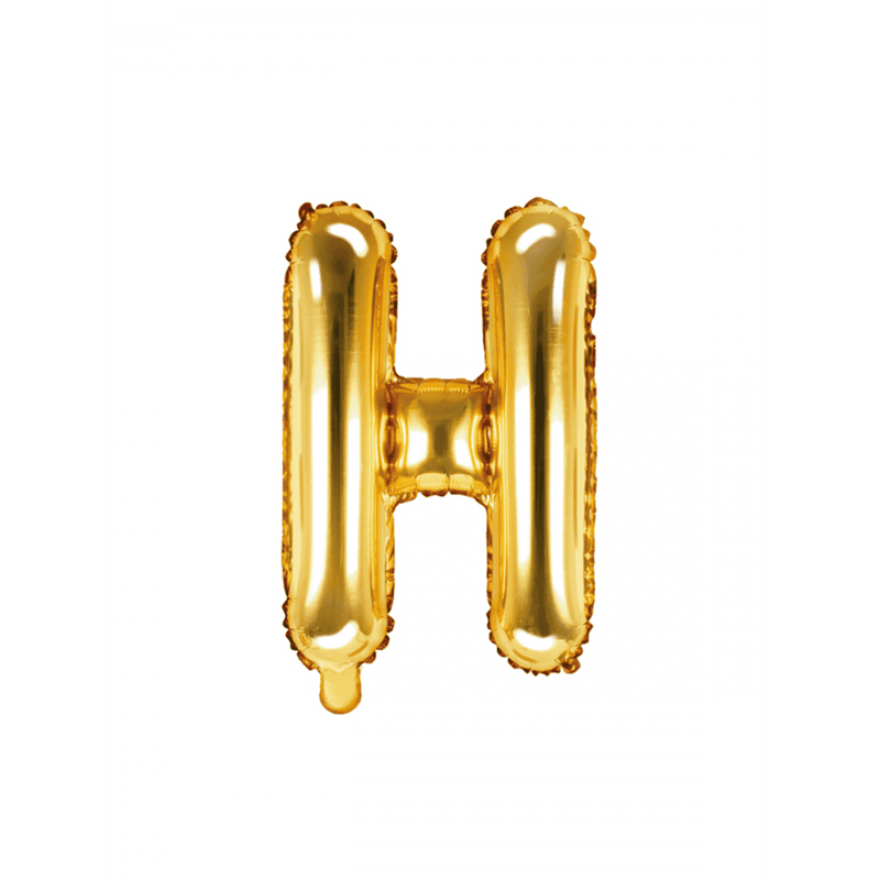 Buchstabenballon H XS - Gold | Boutique Ballooons