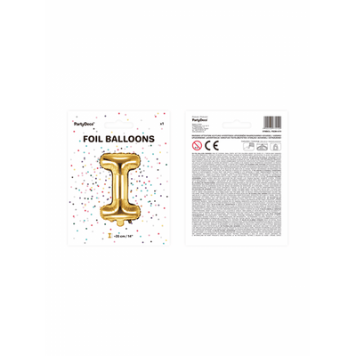 Buchstabenballon I XS - Gold