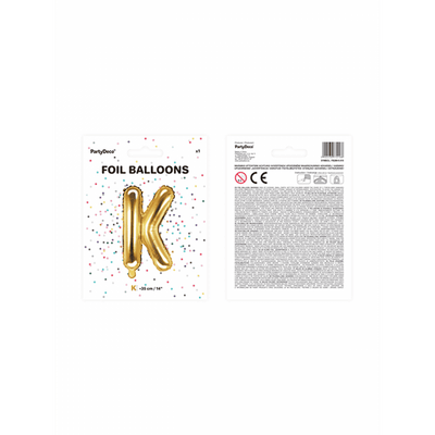 Buchstabenballon K XS - Gold