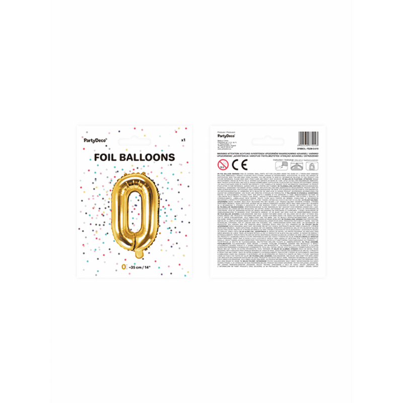 Buchstabenballon O XS - Gold | Boutique Ballooons