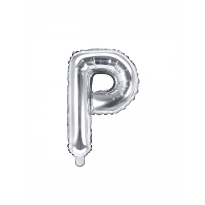 Buchstabenballon P XS - Silber | Boutique Ballooons