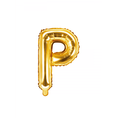 Buchstabenballon P XS - Gold | Boutique Ballooons