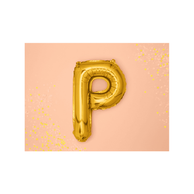 Buchstabenballon P XS - Gold | Boutique Ballooons