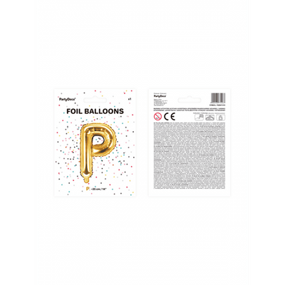 Buchstabenballon P XS - Gold | Boutique Ballooons