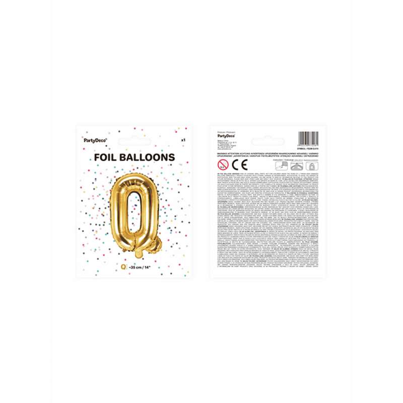 Buchstabenballon Q XS - Gold