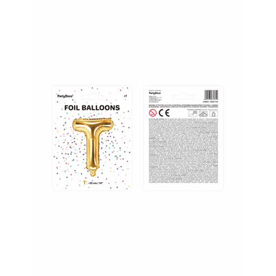 Buchstabenballon T XS - Gold