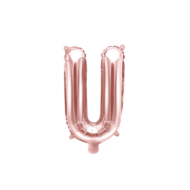 Buchstabenballon U XS - Rosegold | Boutique Ballooons