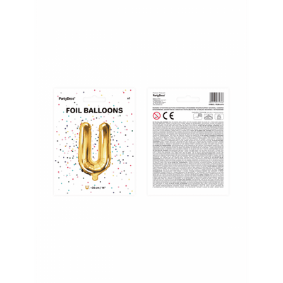 Buchstabenballon U XS - Gold