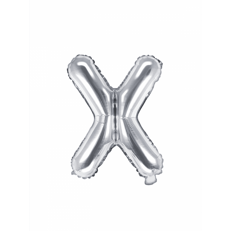 Buchstabenballon X XS - Silber