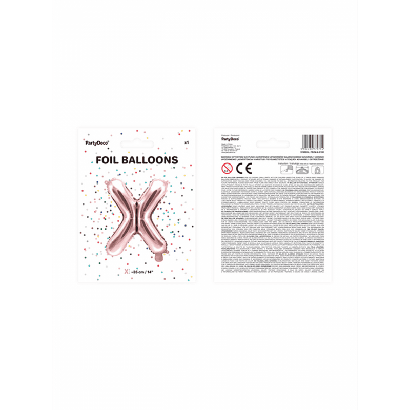 Buchstabenballon X XS - Rosegold