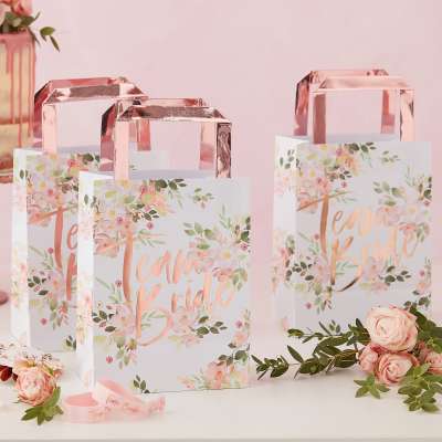 Floral Team Bride Hen Party Bags