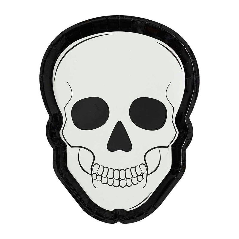 Skull Shaped Paper Halloween Plates