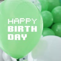 Black, Green and Grey Controller Confetti Balloon Bundle | Boutique Ballooons