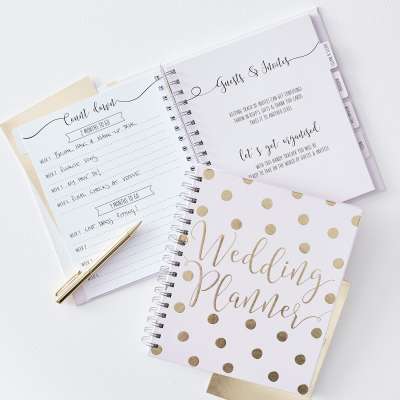 Luxury Pink & Gold Wedding Planner Book