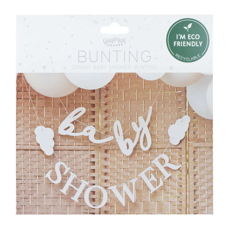 Eco Bunting - Baby Shower - Taupe | Boutique Ballooons