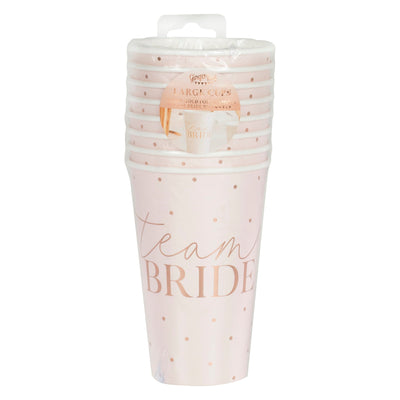 Rose Gold Team Bride Large Hen Party Cups