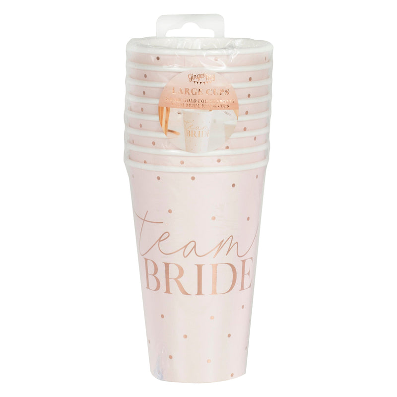 Rose Gold Team Bride Large Hen Party Cups