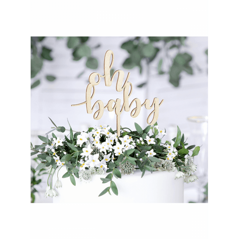 Cake Topper "Oh baby" - Holz